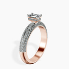 10kt Rose Gold Casimer Secret Halo Lab Diamond Ring standing product image one