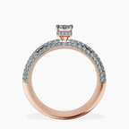 10kt Rose Gold Casimer Secret Halo Lab Diamond Ring side right image one