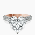 10kt Rose Gold Casimer Secret Halo Lab Diamond Ring front image