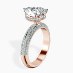 10kt Rose Gold Casimer Secret Halo Lab Diamond Ring standing product image one