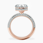 10kt Rose Gold Casimer Secret Halo Lab Diamond Ring side right image one