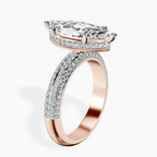 10kt Rose Gold Casimer Secret Halo Lab Diamond Ring standing product image one