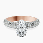10kt Rose Gold Casimer Secret Halo Lab Diamond Ring front image
