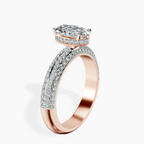 10kt Rose Gold Casimer Secret Halo Lab Diamond Ring standing product image one