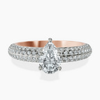 10kt Rose Gold Casimer Secret Halo Lab Diamond Ring front image