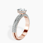 10kt Rose Gold Casimer Secret Halo Lab Diamond Ring standing product image one