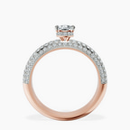 10kt Rose Gold Casimer Secret Halo Lab Diamond Ring side right image one