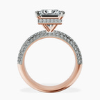 18kt Rose Gold Casimer Secret Halo Lab Diamond Ring side right image one