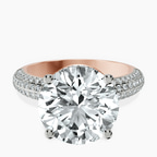 10kt Rose Gold Casimer Secret Halo Lab Diamond Ring front image