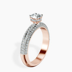 10kt Rose Gold Casimer Secret Halo Lab Diamond Ring standing product image one
