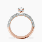 10kt Rose Gold Casimer Secret Halo Lab Diamond Ring side right image one