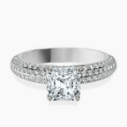 Platinum Casimer Secret Halo Lab Diamond Ring front image