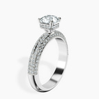 Platinum Casimer Secret Halo Lab Diamond Ring standing product image one