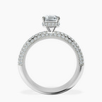 Platinum Casimer Secret Halo Lab Diamond Ring side right image one
