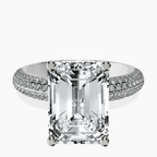 Platinum Casimer Secret Halo Lab Diamond Ring front image