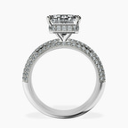 Platinum Casimer Secret Halo Lab Diamond Ring side right image one