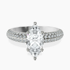 Platinum Casimer Secret Halo Lab Diamond Ring front image