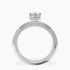 Platinum Casimer Secret Halo Lab Diamond Ring side right image one