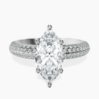 Platinum Casimer Secret Halo Lab Diamond Ring front image