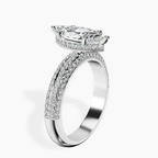 Platinum Casimer Secret Halo Lab Diamond Ring standing product image one
