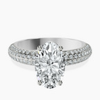 Platinum Casimer Secret Halo Lab Diamond Ring front image
