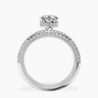 Platinum Casimer Secret Halo Lab Diamond Ring side right image one
