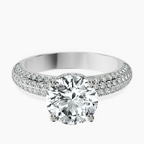 18ct White Gold Casimer Secret Halo Lab Diamond Ring front image