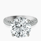 Platinum Casimer Secret Halo Lab Diamond Ring front image