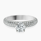 10kt White Gold Casimer Secret Halo Lab Diamond Ring front image