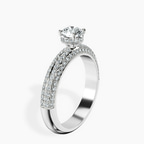 10kt White Gold Casimer Secret Halo Lab Diamond Ring standing product image one