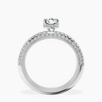 10kt White Gold Casimer Secret Halo Lab Diamond Ring side right image one