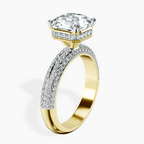 18kt Yellow Gold Casimer Secret Halo Lab Diamond Ring standing product image one