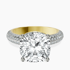 18kt Yellow Gold Casimer Secret Halo Lab Diamond Ring front image