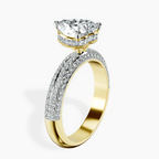 18kt Yellow Gold Casimer Secret Halo Lab Diamond Ring standing product image one