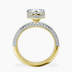 18kt Yellow Gold Casimer Secret Halo Lab Diamond Ring side right image one