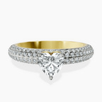 10kt Yellow Gold Casimer Secret Halo Lab Diamond Ring front image