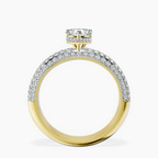 10kt Yellow Gold Casimer Secret Halo Lab Diamond Ring side right image one