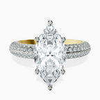 18kt Yellow Gold Casimer Secret Halo Lab Diamond Ring front image