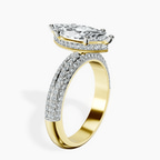 18kt Yellow Gold Casimer Secret Halo Lab Diamond Ring standing product image one