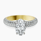 18kt Yellow Gold Casimer Secret Halo Lab Diamond Ring front image
