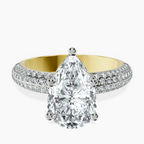 18kt Yellow Gold Casimer Secret Halo Lab Diamond Ring front image
