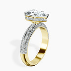 18kt Yellow Gold Casimer Secret Halo Lab Diamond Ring standing product image one