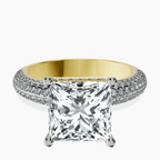 18kt Yellow Gold Casimer Secret Halo Lab Diamond Ring front image