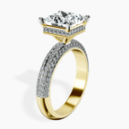 18kt Yellow Gold Casimer Secret Halo Lab Diamond Ring standing product image one