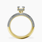 18kt Yellow Gold Casimer Secret Halo Lab Diamond Ring side right image one