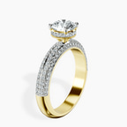 1.41 ct. round Casimer Secret Halo Ring in 10kt yellow gold standing product image one
