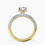 1.41 ct. round Casimer Secret Halo Ring in 10kt yellow gold side right image one