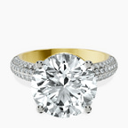 18kt Yellow Gold Casimer Secret Halo Lab Diamond Ring front image