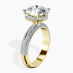 18kt Yellow Gold Casimer Secret Halo Lab Diamond Ring standing product image one