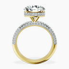 18kt Yellow Gold Casimer Secret Halo Lab Diamond Ring side right image one